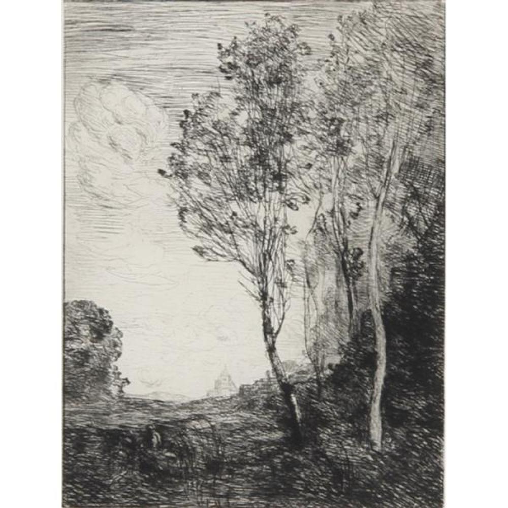 Appraisal: JEAN-BAPTISTE CAMILLE COROT - SOUVENIR D'ITALIE ETCHING H X W