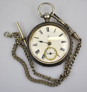 Appraisal: A Victorian silver open-faced pocket watch London