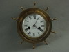 Appraisal: CLOCK - Circa 's brass ship's wheel clock with jeweled