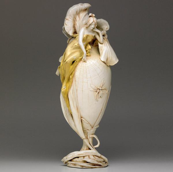 Appraisal: IMPERIAL AMPHORA Tall and important Art Nouveau figural vase with