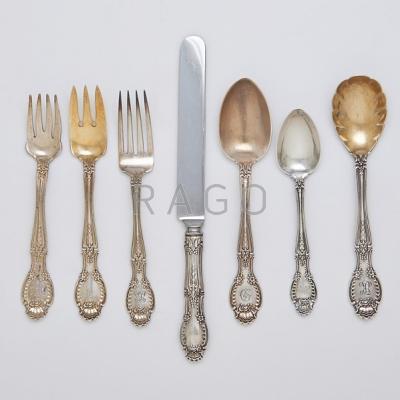 Appraisal: TIFFANY CO RICHELIEU SILVER FLATWARE Six piece partial service for