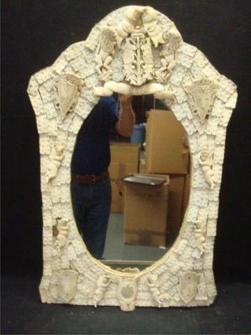 Appraisal: Ivory or Bone Mirror From a Purchase NY home Dimensions