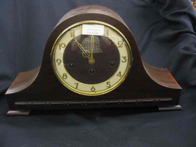 Appraisal: Welby Mahogany Mantle Clock beautifulWestminster chimes '' wide '' tall