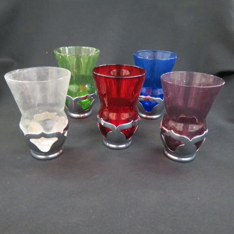 Appraisal: Farberware Glasses various color by Cambridge with chrome bases