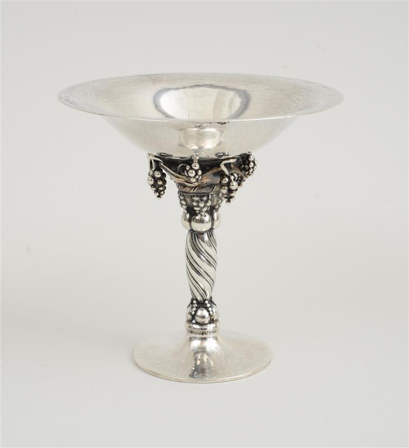 Appraisal: GEORG JENSEN SILVER STEMMED COMPOTE Marked ' ' over 'A'