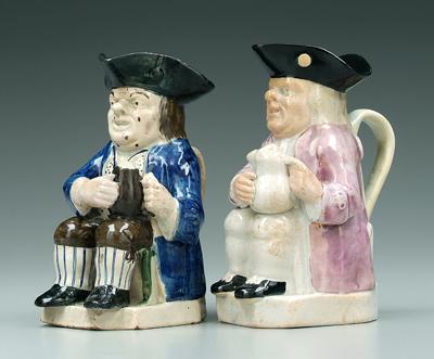 Appraisal: Two th century Toby jugs one with blue coat and