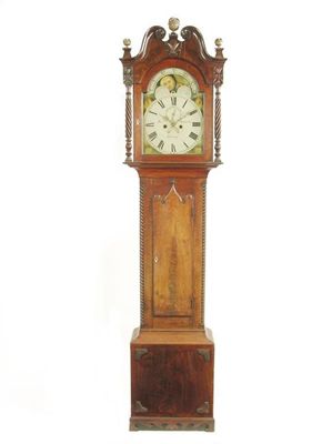 Appraisal: A mahogany longcase clock the day movement striking on a