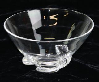 Appraisal: Steuben swirl crystal mid century art glass bowl by Donald