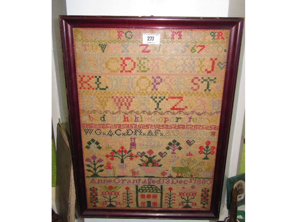 Appraisal: Framed sampler dated