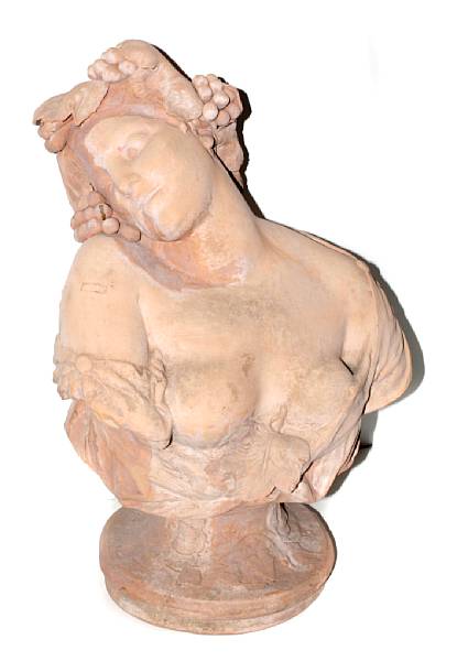 Appraisal: An Italian terracotta bust of a woman height in width