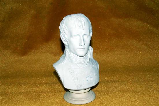 Appraisal: BISQUE BUST OF YOUNG NAPOLEON Replaced stand From a fine