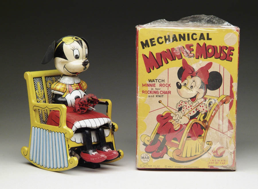 Appraisal: LINEMAR MINNIE MOUSE KNITTING AND ROCKER WITH THE O B