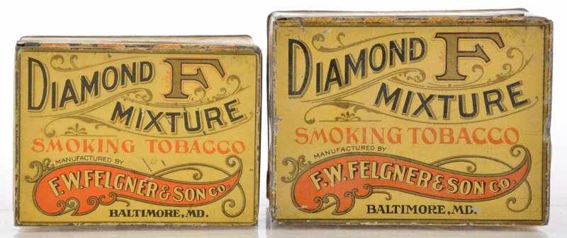 Appraisal: Lot of Square Corner Tobacco Tins Description Pre- lot features