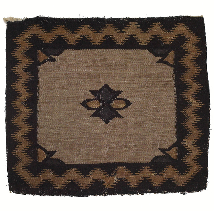 Appraisal: Gustav Stickley Drugget rug Nile pattern in oatmeal ochre and