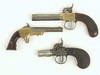 Appraisal: BOOT PISTOLS - Lot of three single shot boot pistols