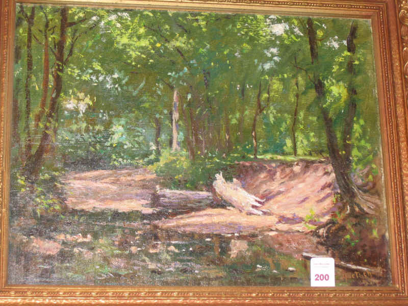 Appraisal: GUSTAV GOETSCH AMERICAN - Framed oil painting on board titled