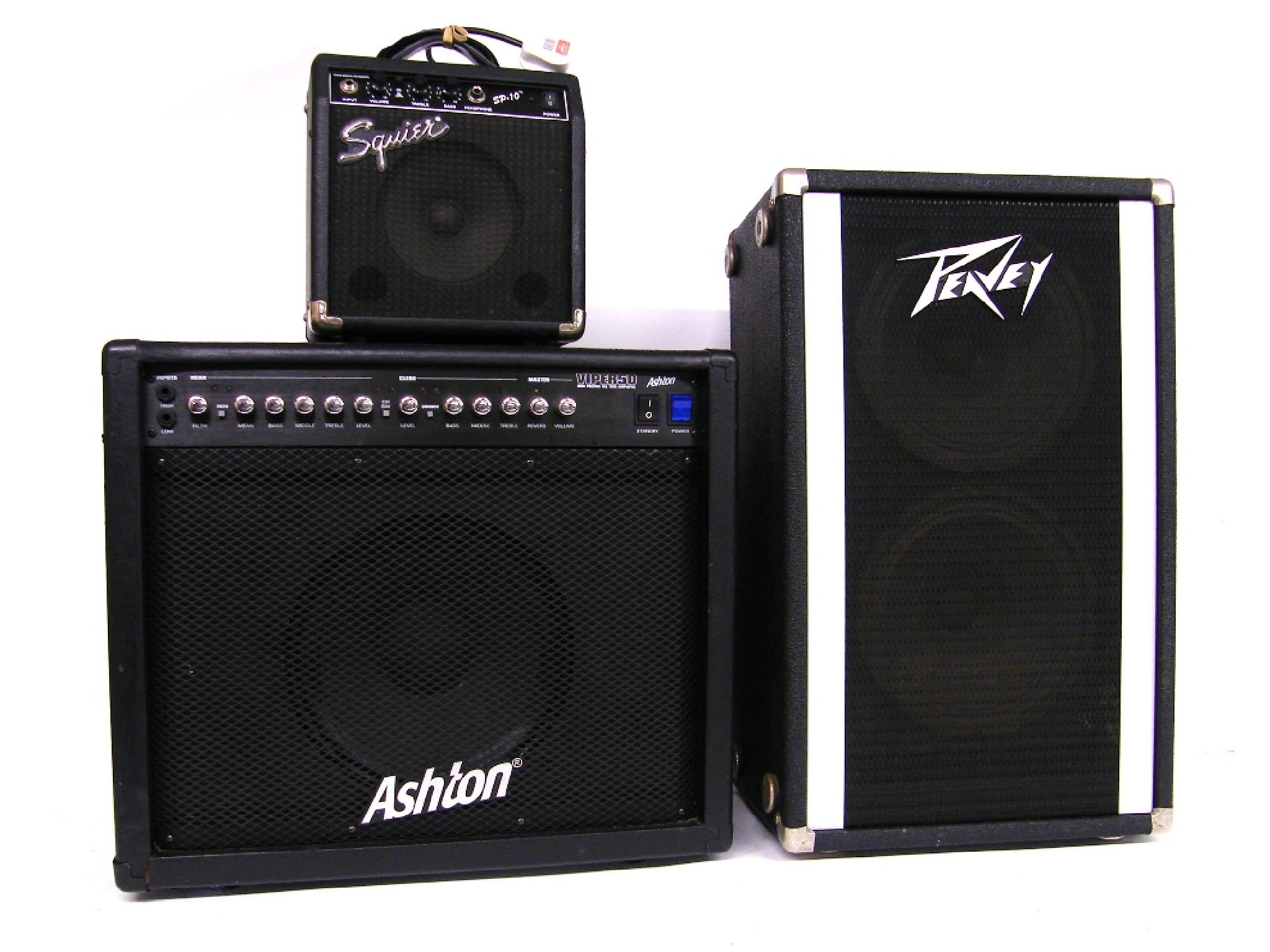 Appraisal: Ashton Viper guitar amplifier together with a Squier SP- practice