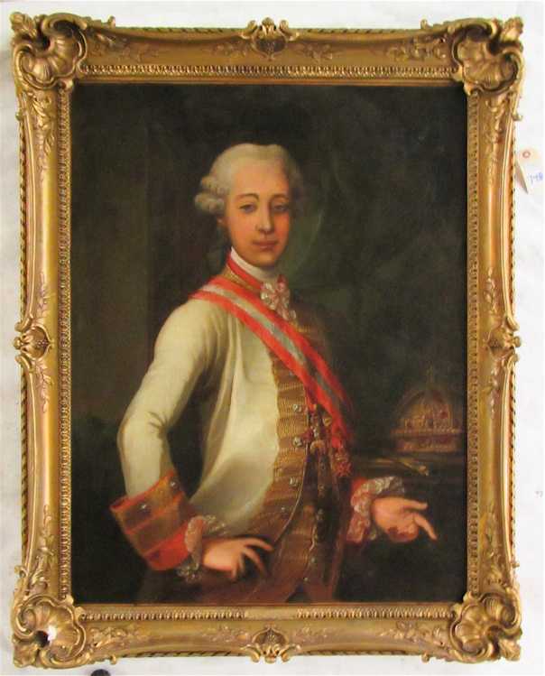 Appraisal: PORTRAIT OF A YOUNG JOSEPH II OIL ON CANVAS th