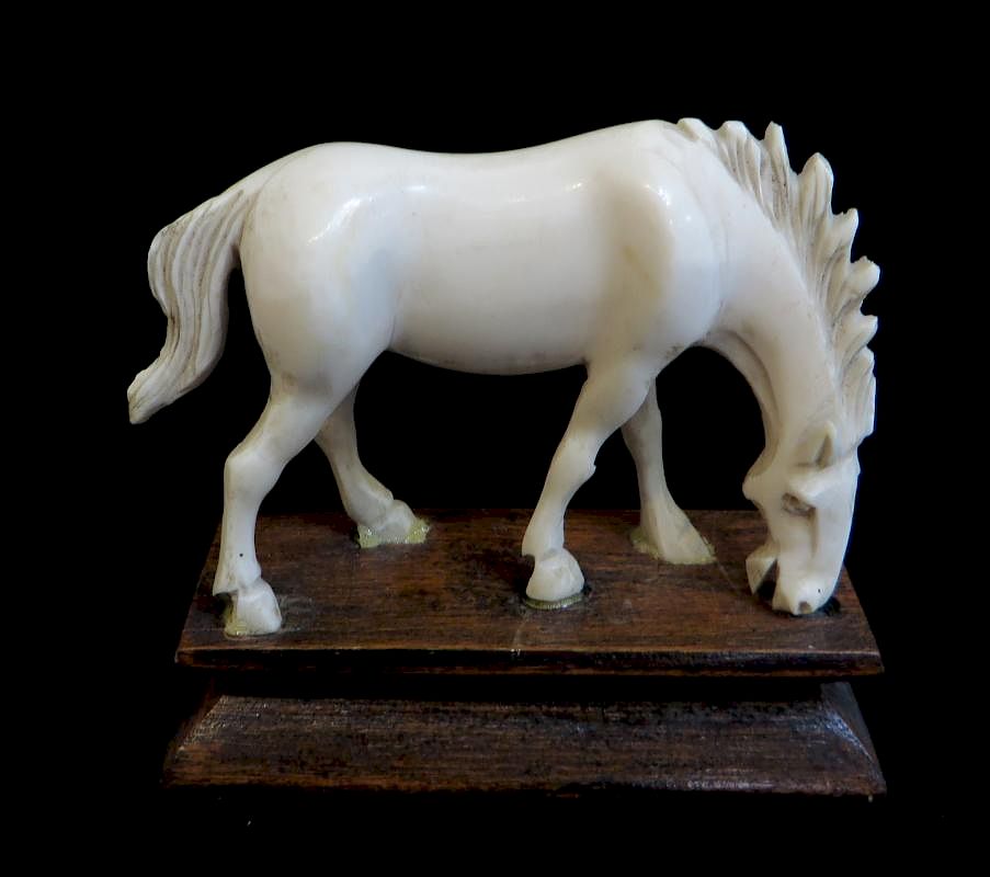 Appraisal: Antique Chinese Bone Horse Figure Antique Chinese Bone Horse Figure