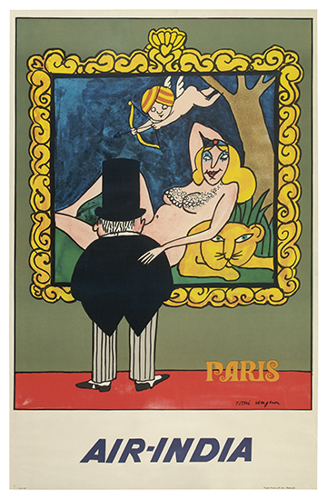 Appraisal: TOMI UNGERER - AIR-INDIA PARIS x inches x cm Prasad