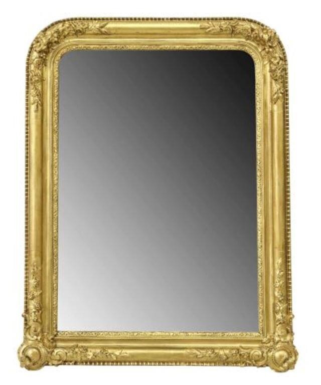 Appraisal: French Louis Philippe giltwood and composition wall mirror th c