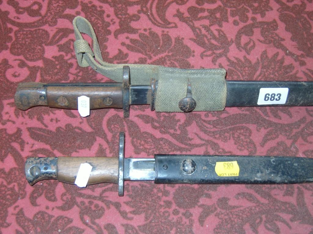 Appraisal: A WWI British issue bayonet and one other -