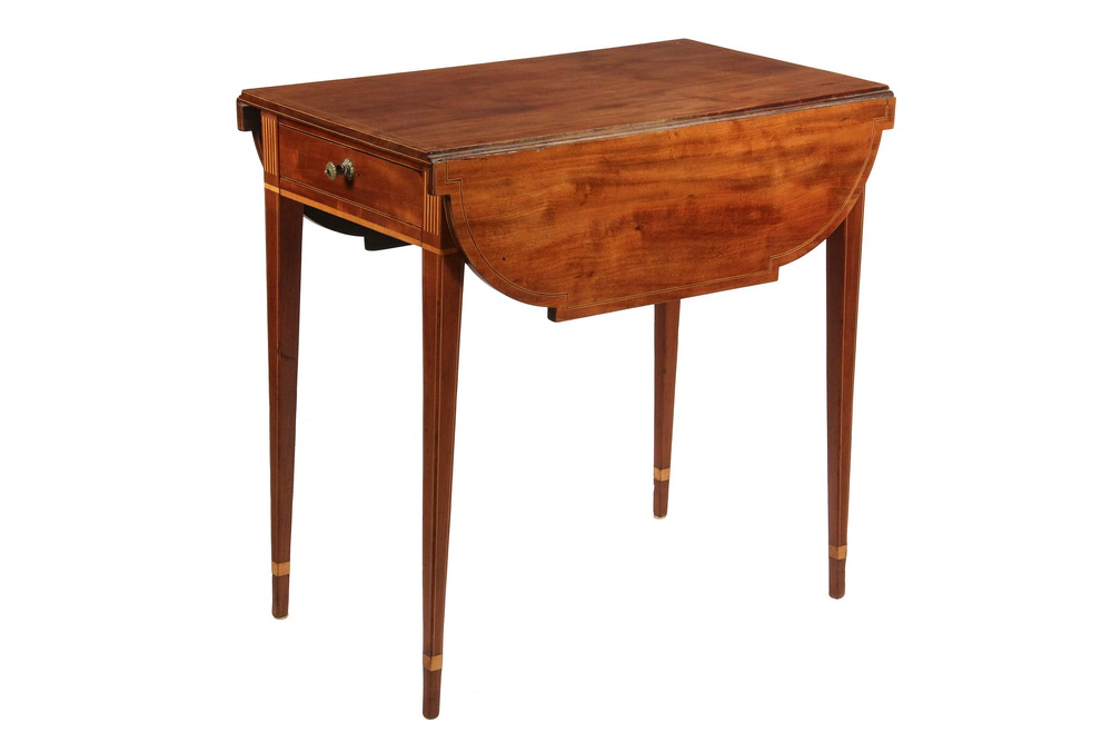 Appraisal: FEDERAL PEMBROKE TABLE - Diminutive Hepplewhite Dropleaf Table New England