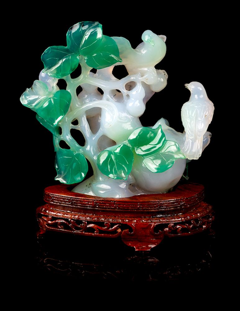 Appraisal: A Chinese Agate Carving Height in cm A Chinese Agate