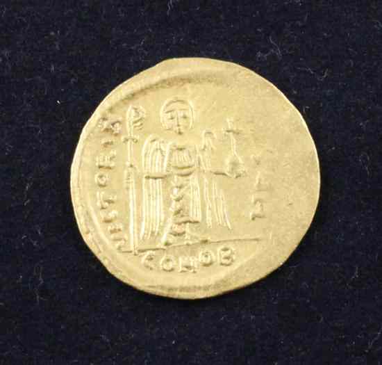 Appraisal: A gold Byzante AV Soldios-Phocas coin - AD Estimate -