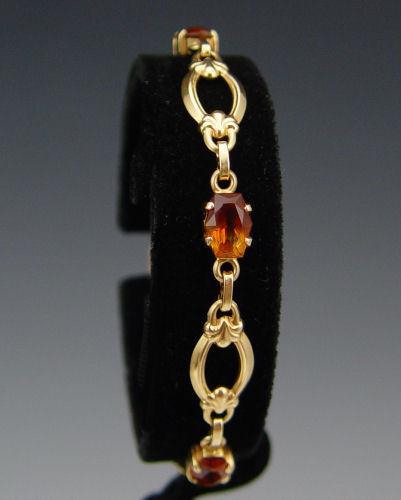 Appraisal: TIFFANY CO K MADEIRA CITRINE BRACELET Circa 's K yellow