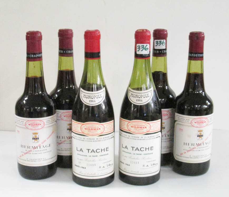 Appraisal: SIX BOTTLES OF VINTAGE FRENCH RED WINE two bottles of