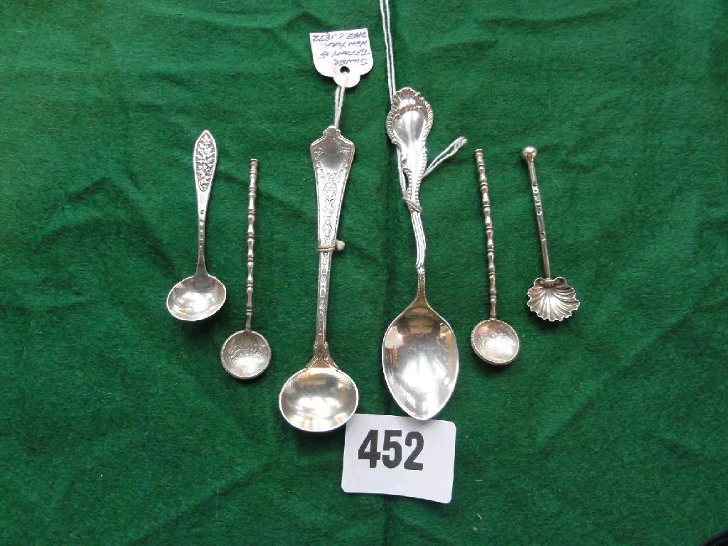 Appraisal: A small collection of silver and other salt spoons in