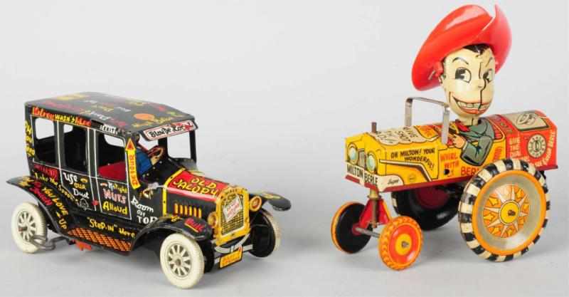 Appraisal: Lot of Tin Litho Marx Automobile Wind-Up Toys American Working