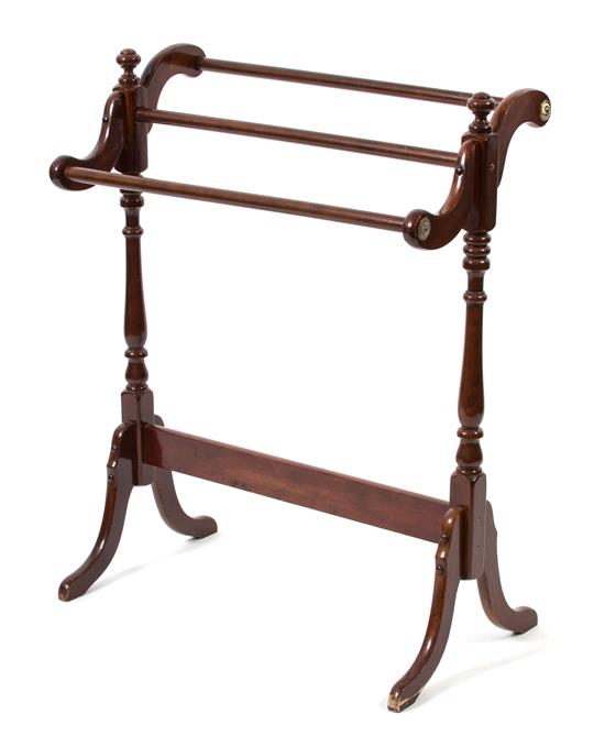 Appraisal: Sale Lot A Regency Style Mahogany Blanket Rack th century