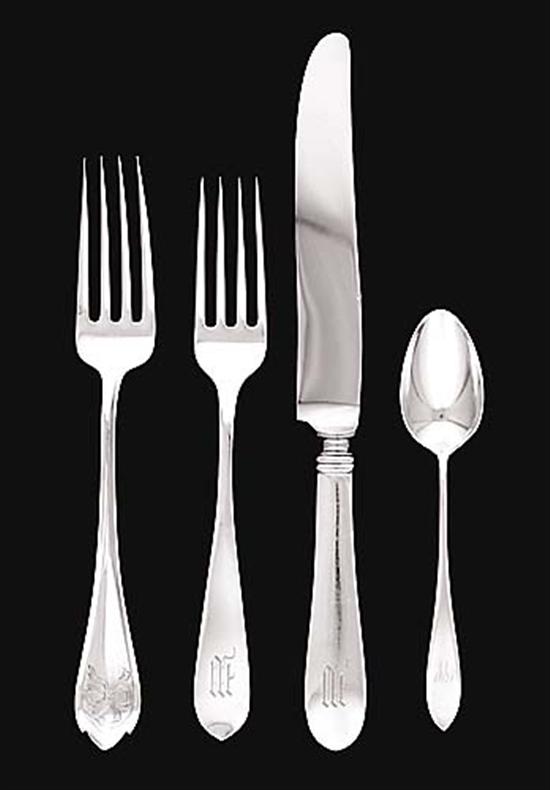 Appraisal: American sterling flatware circa and six Unger Bros 'Springfield' pattern