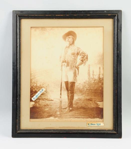 Appraisal: Early Buffalo Bill Photograph Signed Great image Condition Excellent Size