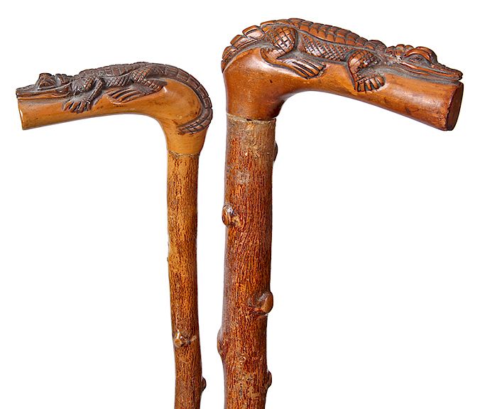 Appraisal: Pair of Jacksonville Gators- Early th century- Two Jacksonville Gators