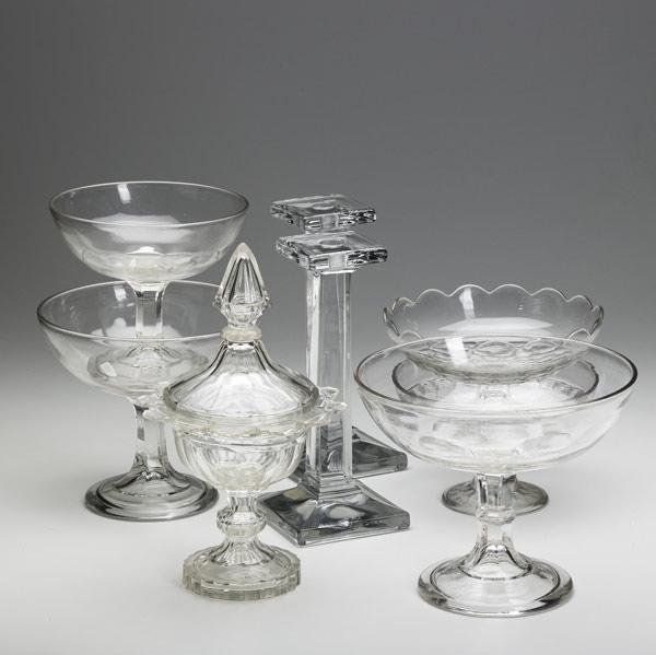 Appraisal: ASSORTED GLASSWARE Eight pieces comprised of five fruit bowls pair