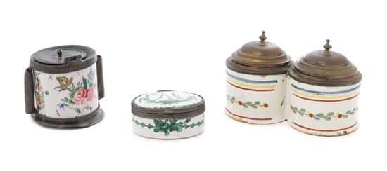 Appraisal: Sale Lot A Group of Three Inkwells comprising two French