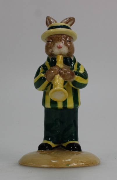 Appraisal: Royal Doulton Bunnykins Trumpet Player green and yellow colourway commemorating