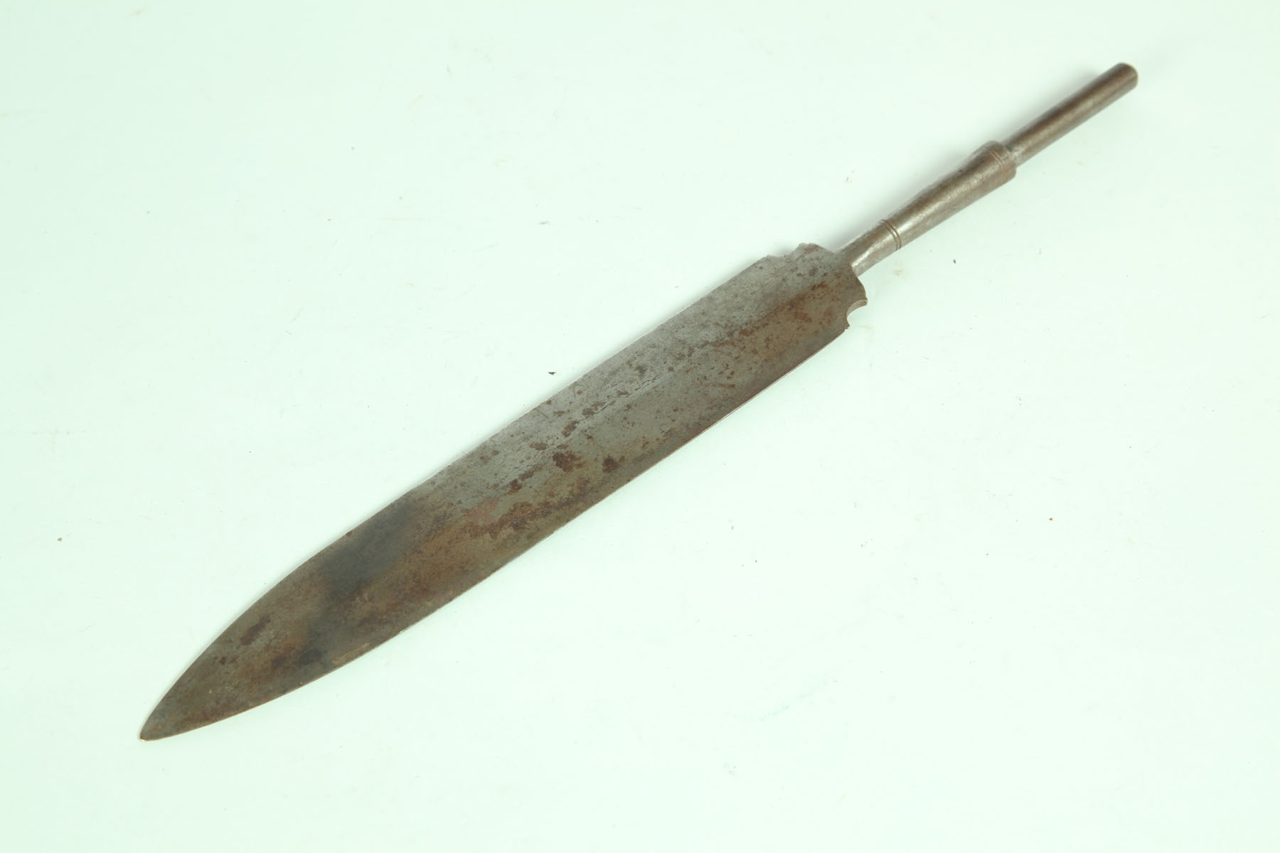 Appraisal: SPEAR HEAD Reputedly American th century wrought steel Possibly a