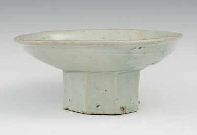 Appraisal: A Glazed Ceramic Footed Dish Korean ca Joseon Dynasty Thickly