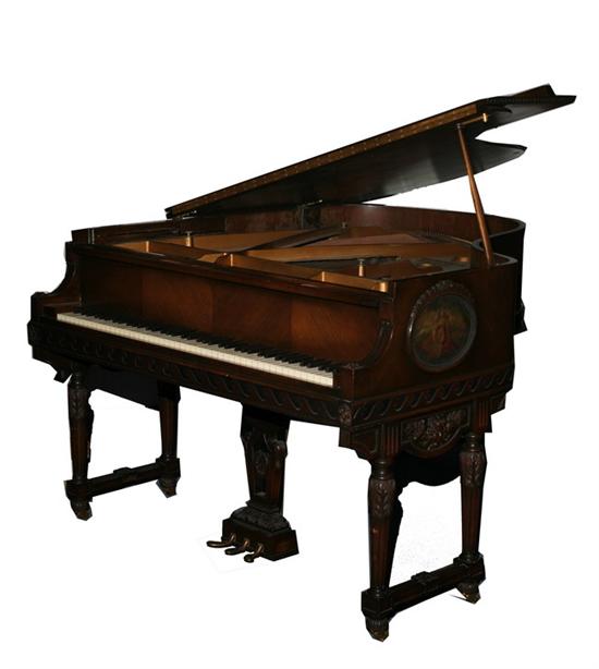 Appraisal: HARDMAN STUDIO GRAND PIANO early th century New York Elaborately