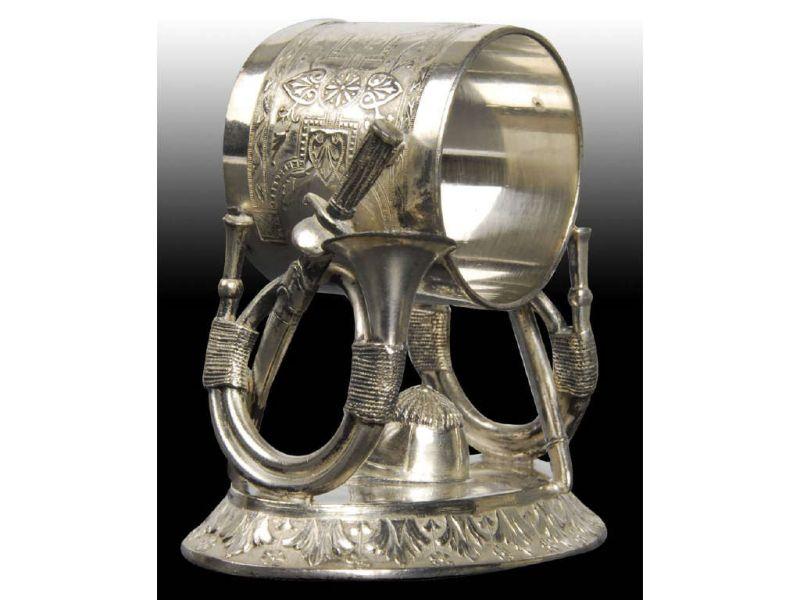 Appraisal: Pair of Swords Hunting Horns Figural Napkin Ring Description Raised