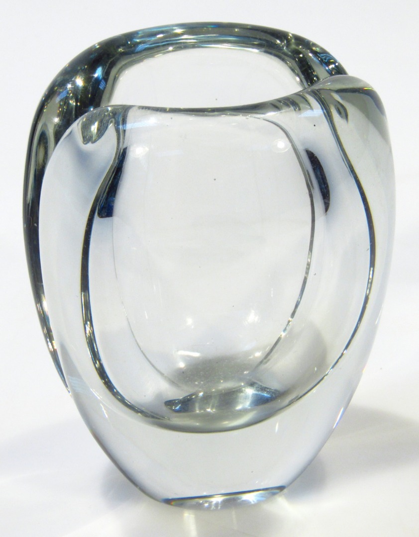 Appraisal: A mid thC clear Nuutajarvi-Notsjo glass vase by Kaj Franc