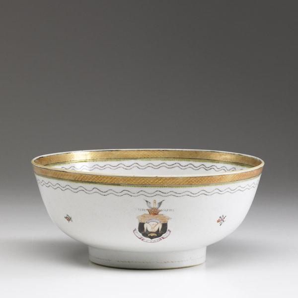 Appraisal: CHINESE EXPORT Deep bowl with erotic imagery th C x