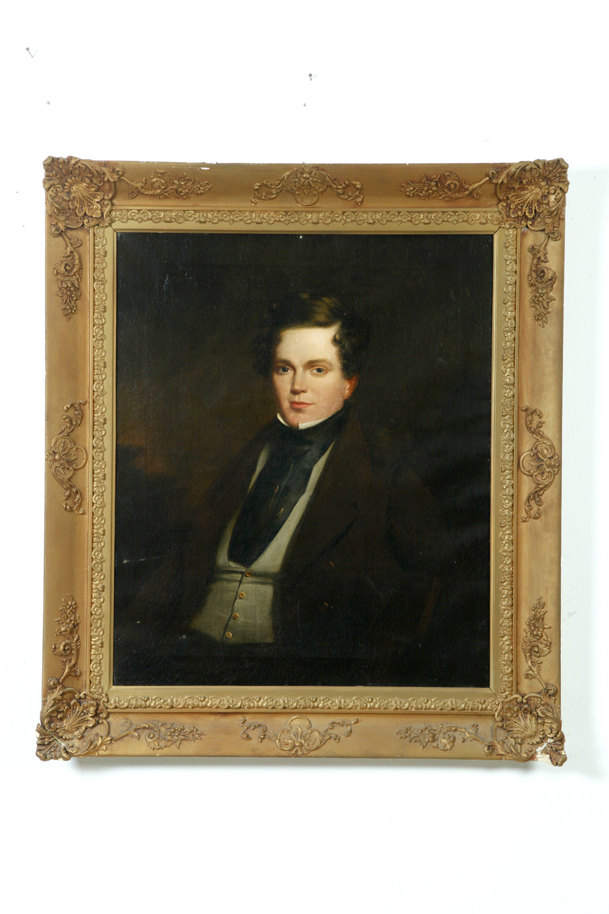 Appraisal: PORTRAIT OF A MAN AMERICAN SCHOOL ND QUARTER- TH CENTURY