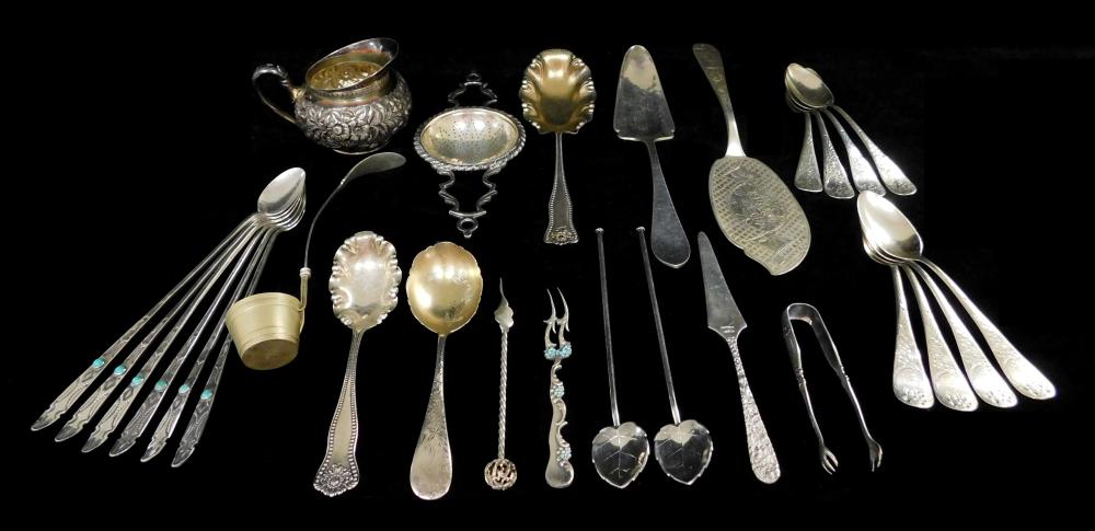 Appraisal: SILVER Twenty-eight pieces of assorted silver various hallmarks details include