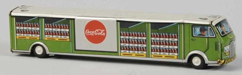 Appraisal: Tin Coca-Cola Extended Length Truck Toy Description Wonderful bright colors