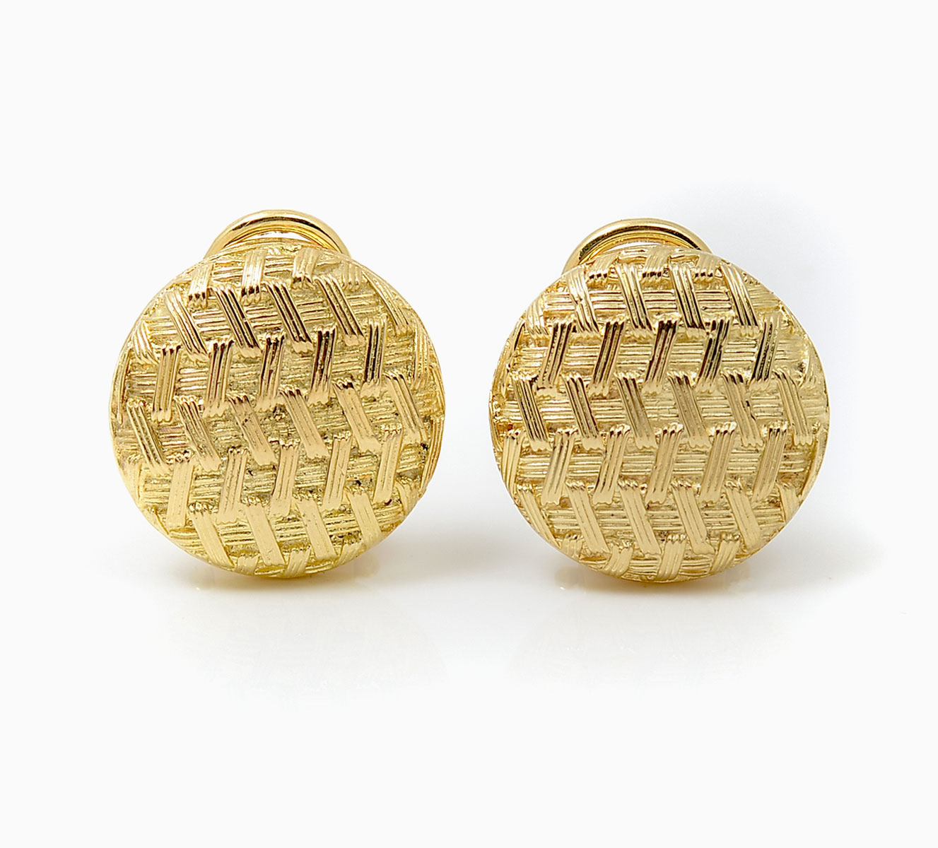 Appraisal: K 'S TIFFANY BUTTON EARRINGS K yellow gold Tiffany Co